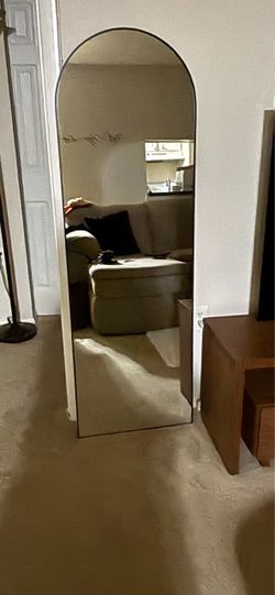 Full-Length Arched Floor Mirror
