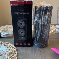 13 inch dual oscillating tower fan Dr. prepare