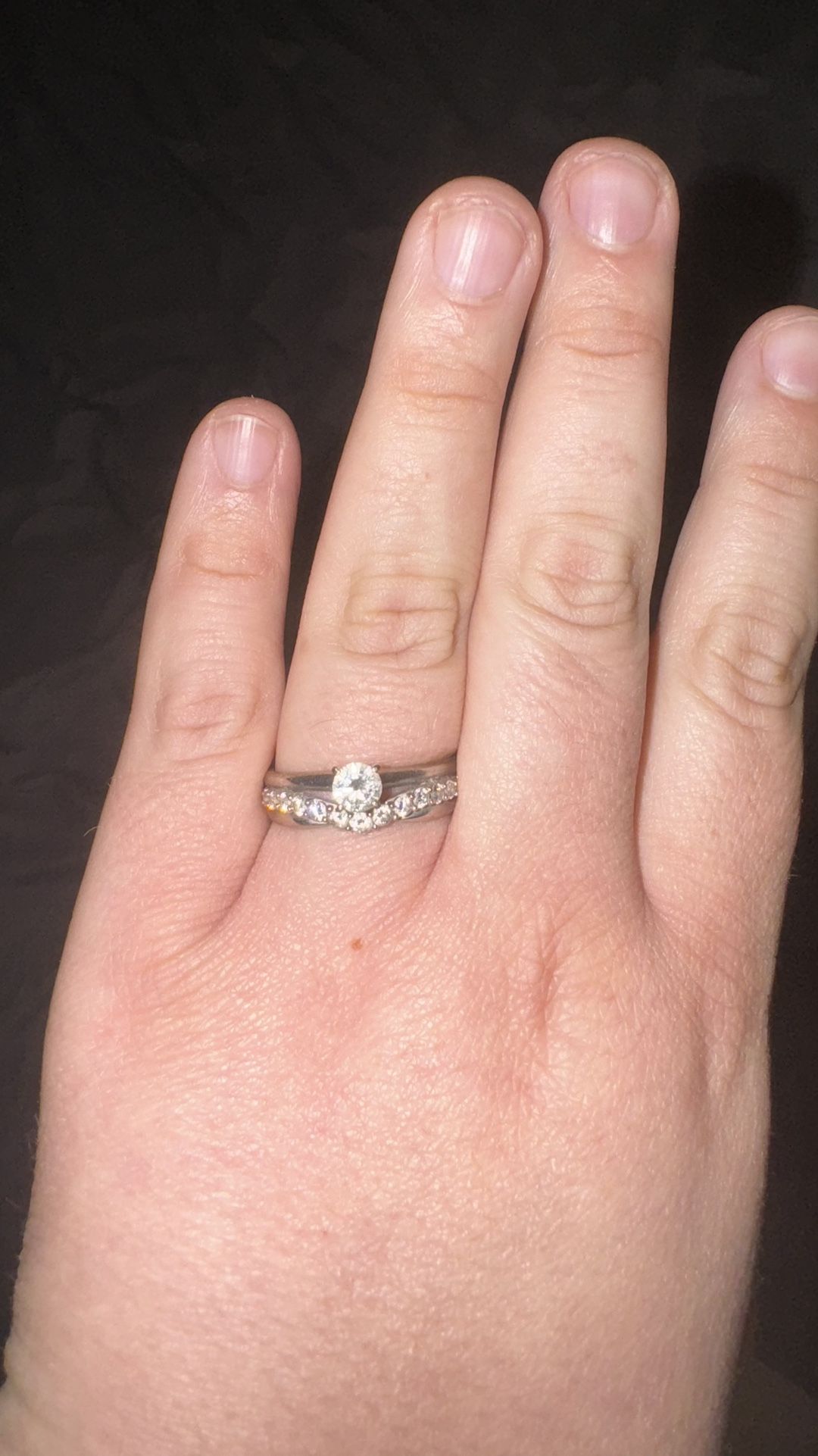 Solitaire With Diamond Wrap Wedding Ring 1 Carat TW
