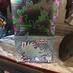 Pokémon Cards. Sealed ETBS Shrouded Fable , Temporal Forces