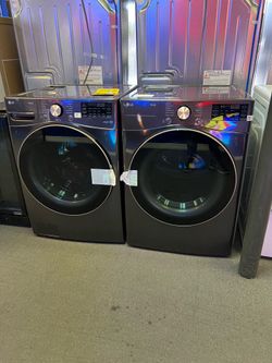 LG BLACK WASHER AND DRYER FRONT LOAD SET