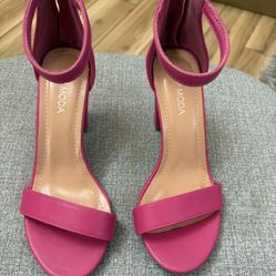 Top Moda Block Heels/Women’s Shoes/pink
