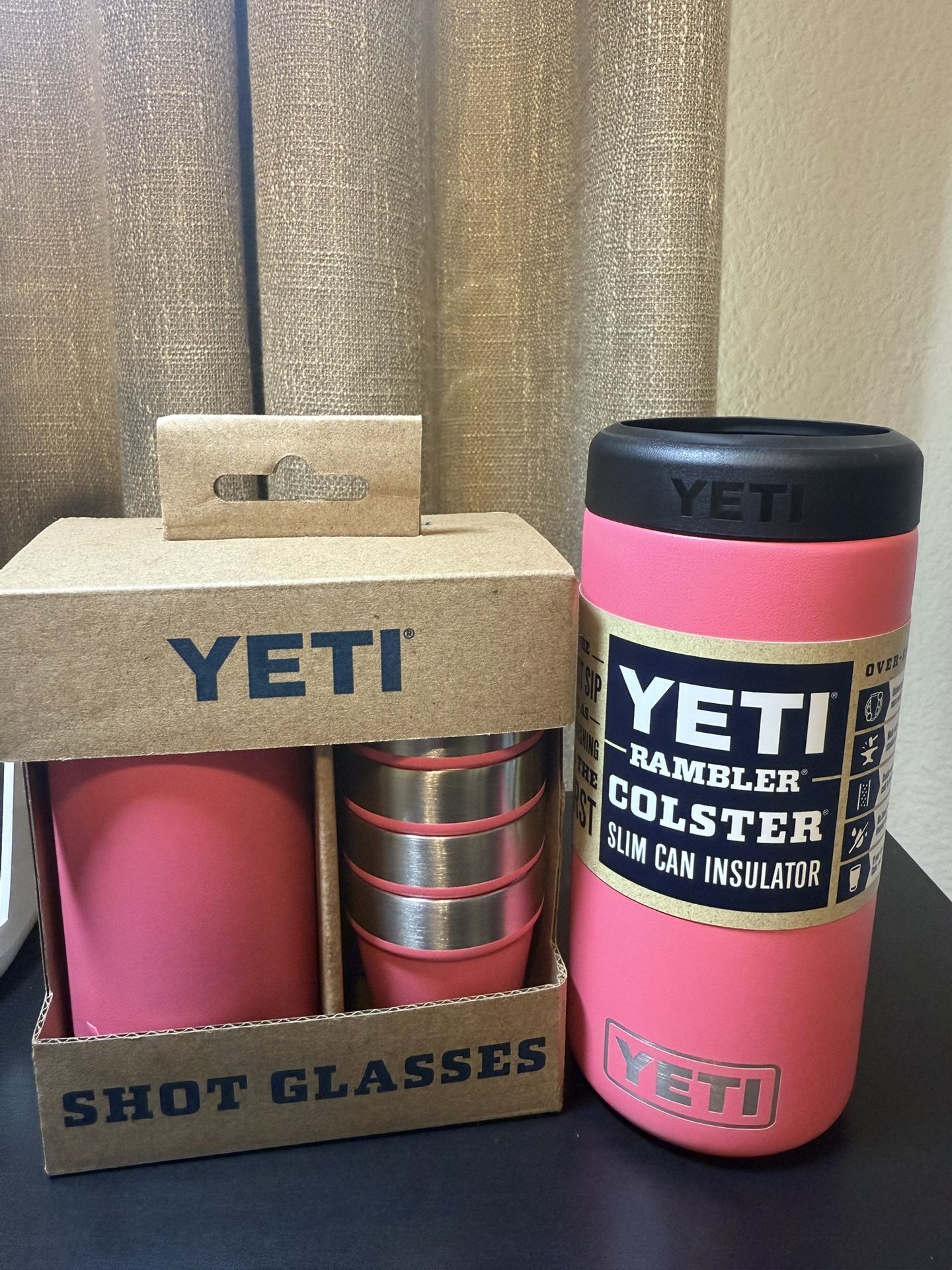 Yeti Shot Glasses with Carrying Case & Rambler Colster