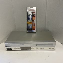 Philips DVD VCR Combo Player DVP3345V 4-Head Hi-Fi VHS Recorder W/ Remote Tested