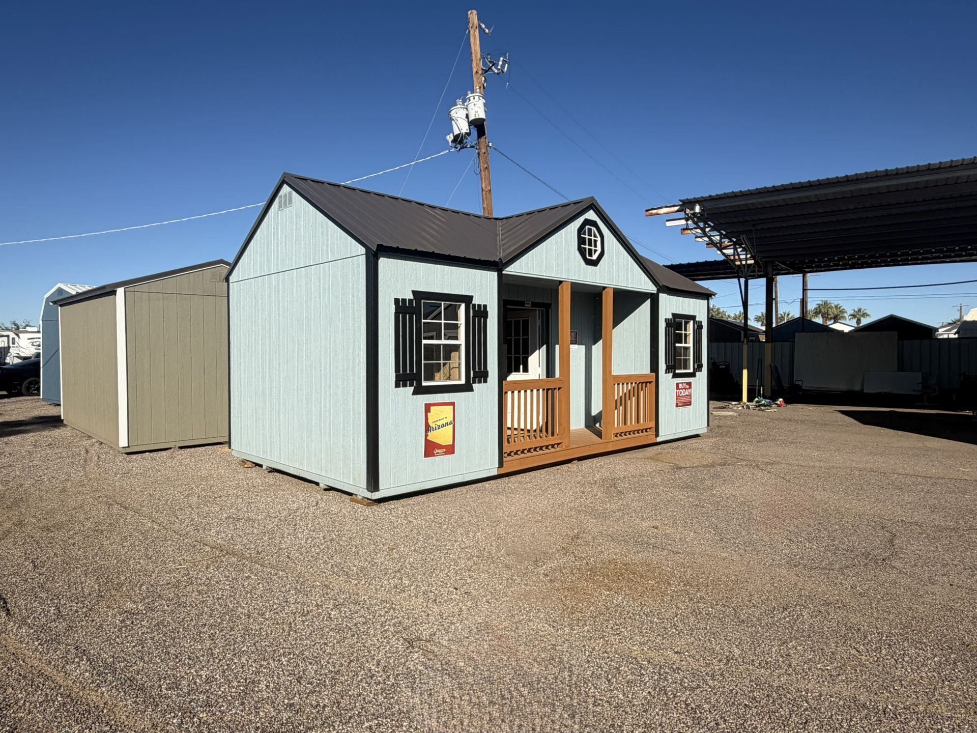 Center porch 12x24 - office - casita - cabin - pool house - studio