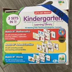 Kindergarten Learning Library 3 Sets In 1