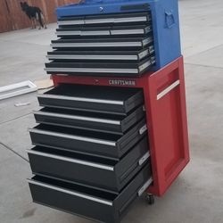 Cart Tool Box Used No Key  14 Drawer   
