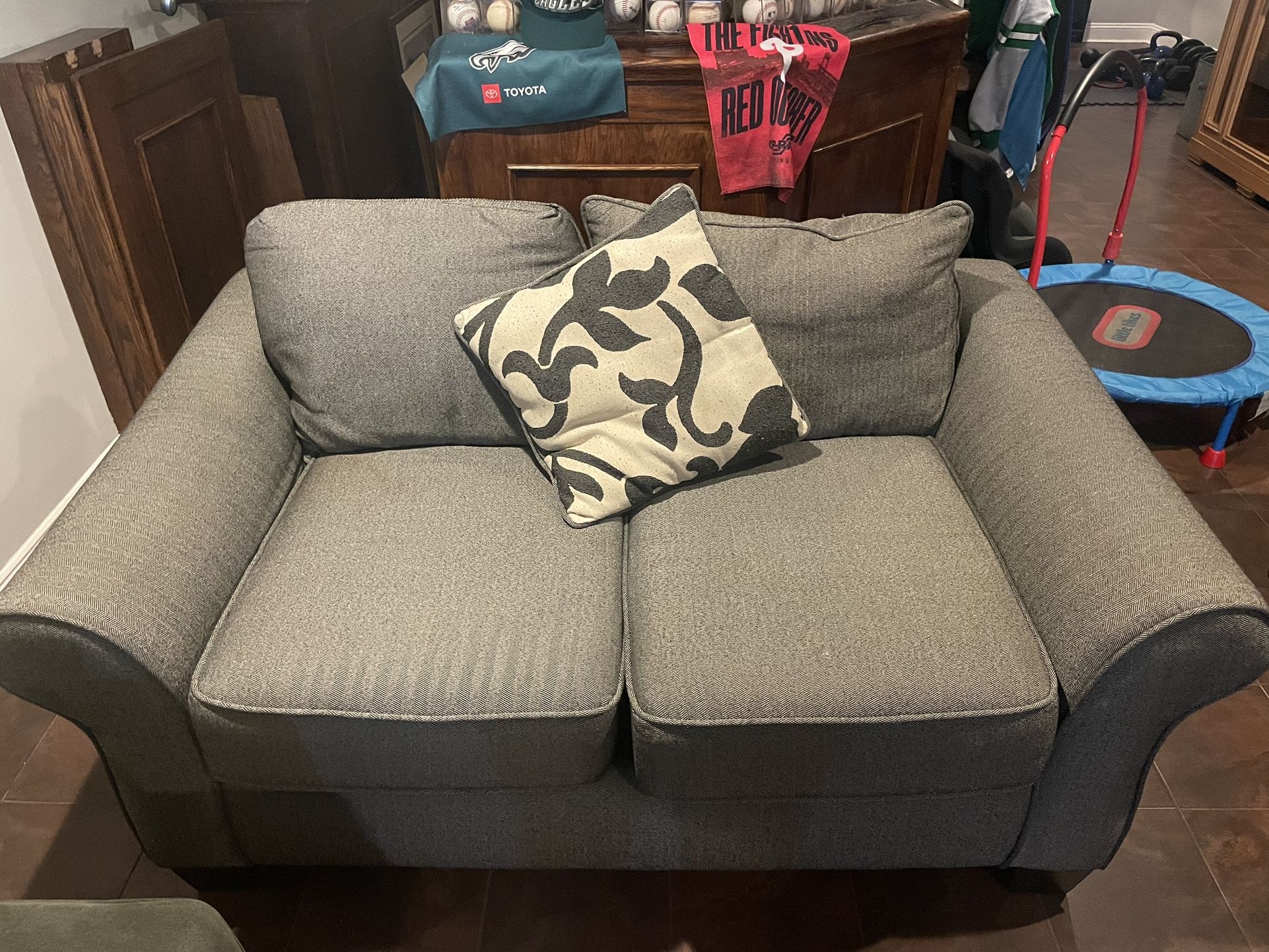 Gray Love Seat