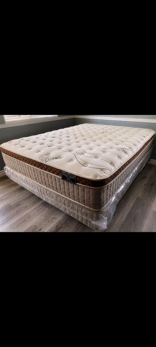 Queen Organic Cloud Comfort Europillowtop MatresAndboxspring