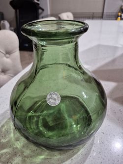 Green Glass Vases $10 Each