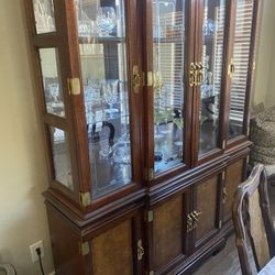 Vintage Mahogany China Cabinet 