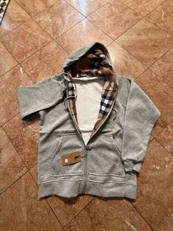 Grey Burberry zip up