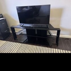 Glass TV stand 