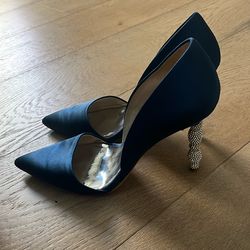 Blue prom heels
