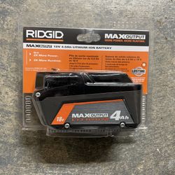 NEW Ridgid 4AH MAX OUTPUT BATTERY (multiple available)