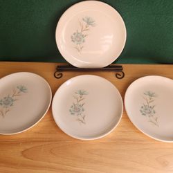 4 Vintage TST Bread Plates Dessert Ovenproof Flower Boutonneire