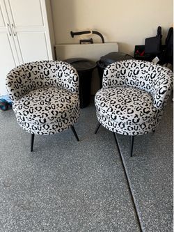 Leopard accent chairs (2)