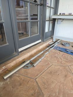 CAP 2 Inch Olympic 7 ft Barbell 47" EZ Curl Bar and Weights