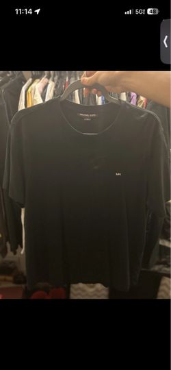 Michael Kors Crew Neck Monogram T Shirt Men's size Medium Black