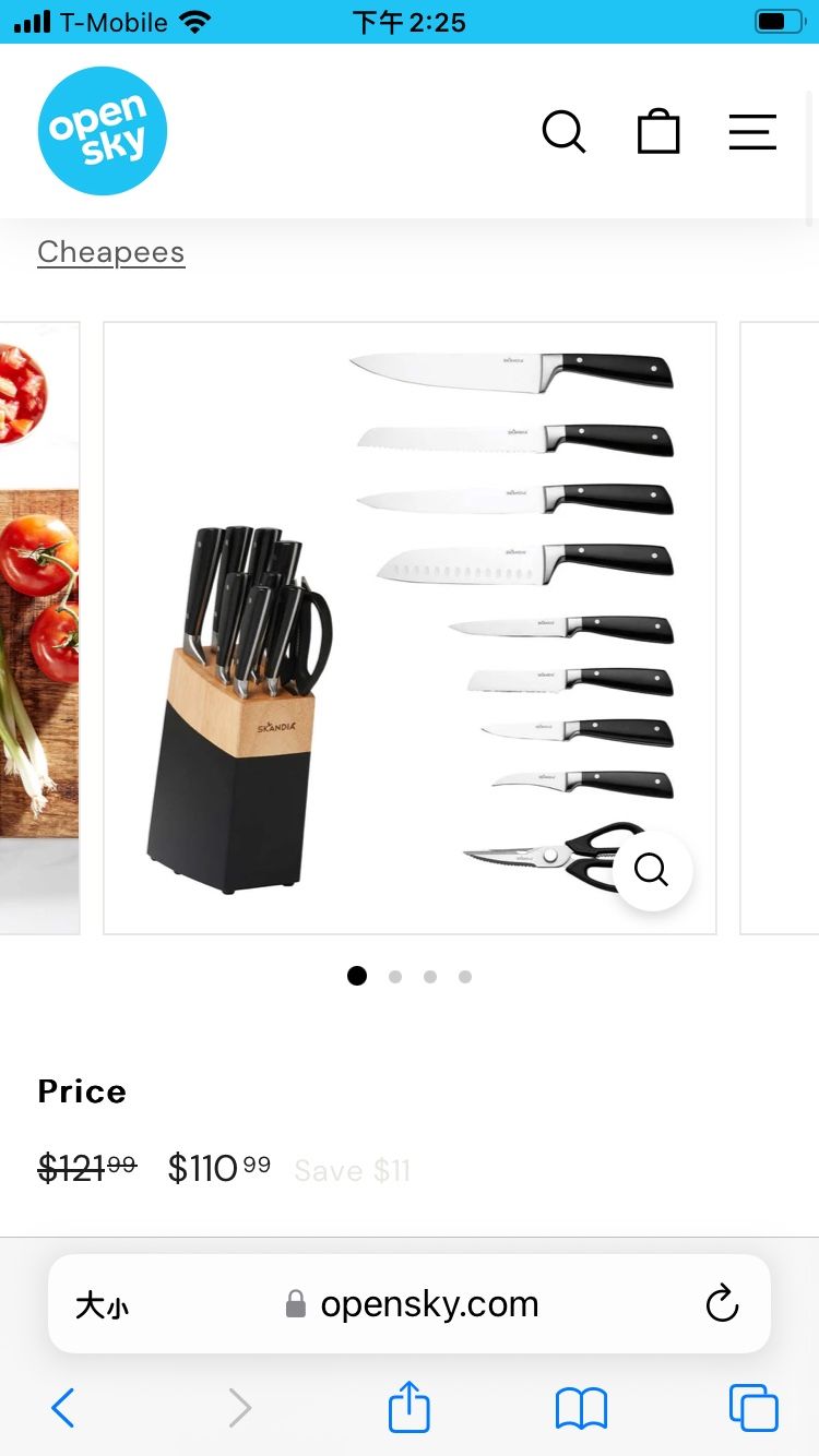 Skandia Constract 10-piece Knife Block Set