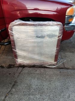 Antique Mirror used Brown wooden Frame