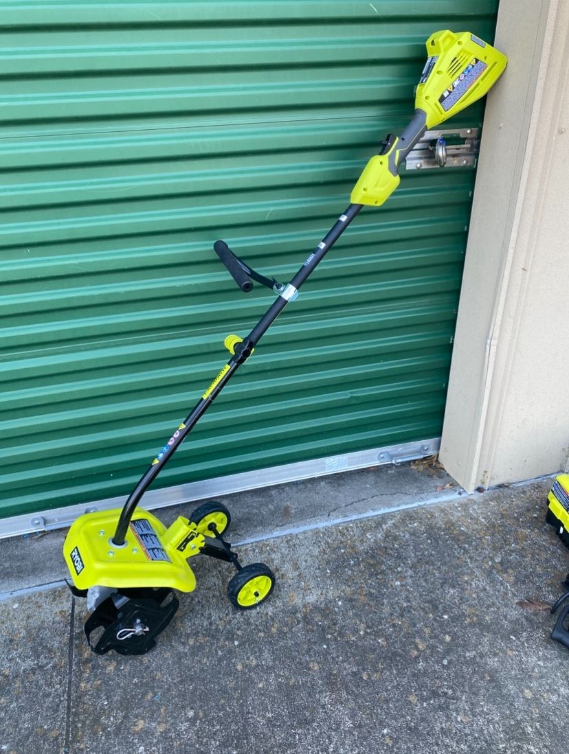 Ryobi 40v Tiller W Motor Head Like New Tool Only No Battery No Charger