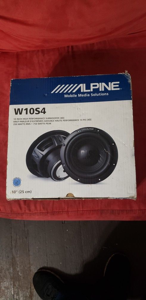 Alpine 10 Inch Subwoofer
