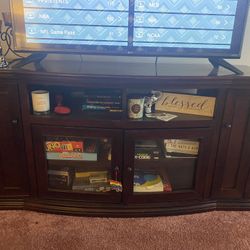 Entertainment Center Solid Wood 