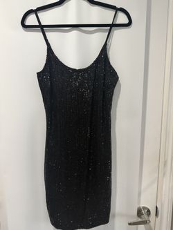 Black Sequined Dress