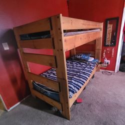 Great Condition Solid Wood Bunk Beds 