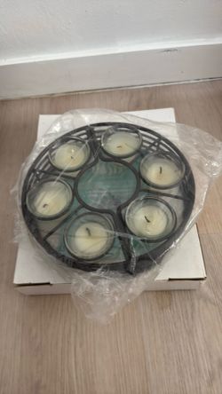 Candle votive for outdoor patio table