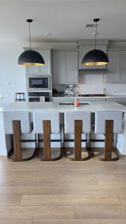 Wayfair Set of 4 Modern Upholstered Counter Stools - Fully Assembled