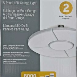 5-Panel LED Garage Light 2-Pack