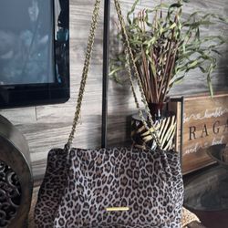 Gray Leopard Purse 