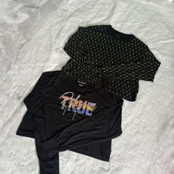 Womens True Religion Long Sleeve Cropped Tee