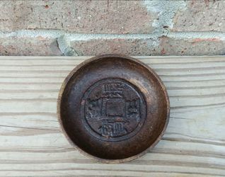 Vintage Small Oriental Cast Iron Coin Dish
