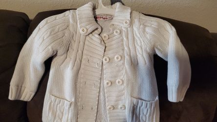 White little girl sweater size 24M