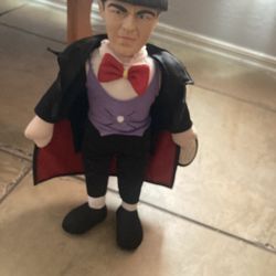 THREE STOOGES MOE 15" PLUSH DOLL VAMPIRE DRACULA w/ ORIGINAL TAG 2001