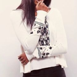 Free People Marion Swingy Embroidered Thermal