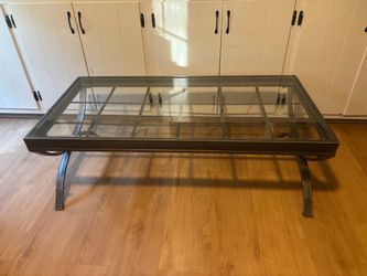 Glass coffee table