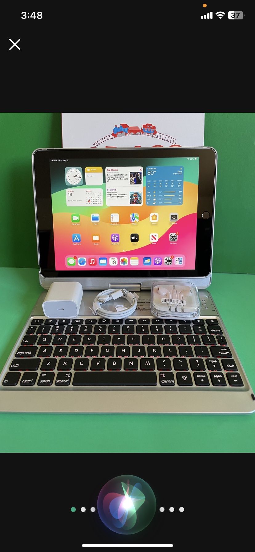 Apple IPad 6th Generation (9.7” Retina / Touch ID / IOS 17) 32GB with keyboard, pen & Accessories (128gb $199)