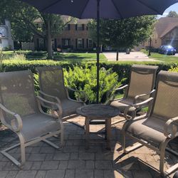 Martha Living Patio Furniture Plus Umbrella and Stand 