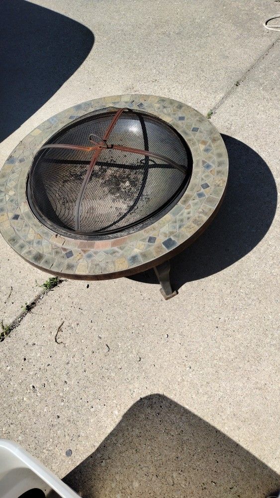 Fire Pit And 2 Camp Chairs