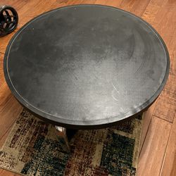 Steel Base Round Coffee Table 