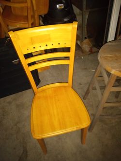 _15.00 Wood chair about 15 1 stool chair