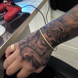 10k Gold Rope Bracelet & Nugget Ring 