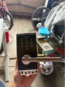 🛡️ Schlage FE695 Touch Keypad Electronic Smart Door Lever – Satin Nickel