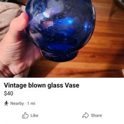 Vintage  Glass Vase 