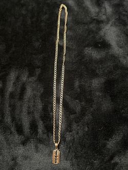 Gold  Necklace 22”   14k and Pendant 10k real gold