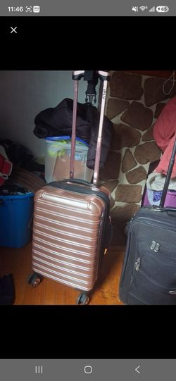 iFLY Rose Gold Hard Shell Carry-On Luggage and one more